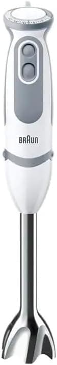 Braun Hogar Minipimer 5235 - Batidora de mano, 1000 W, 21 velocidades y función turbo, anti-salpicuduras, Powerbell Plus, 3 accesorios (varillas, picadora 500ml, vaso medidor 600ml), Color blanco