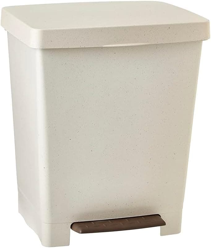Tatay Cubo de Basura Cocina con Pedal Cubik 21L | Acabado Mate | Interior y Exterior | Para Bolsas de 20L a 30L | Plástico 100% Reciclado Libre de BPA | 33,5x30x39 cm, Ecohome
