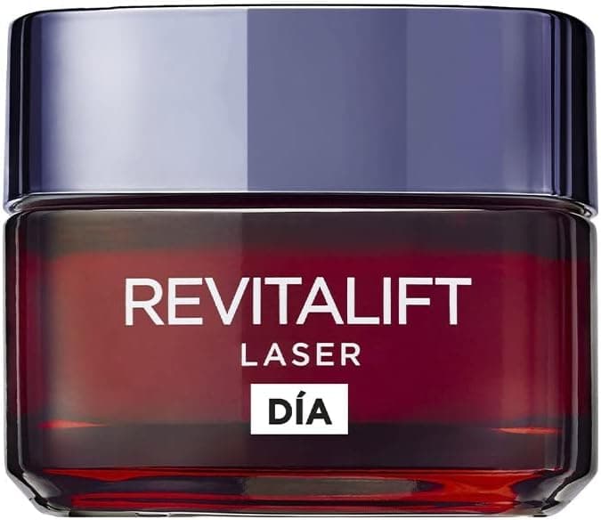 L'Oréal Paris Revitalift Laser, Crema de Día Anti-Edad Nº1 con Fórmula Reforzada de Ácido Hialurónico, Vitamina Cg, Pro-Retinol y Péptidos, Resultados visibles en 1 Semana, 50ml