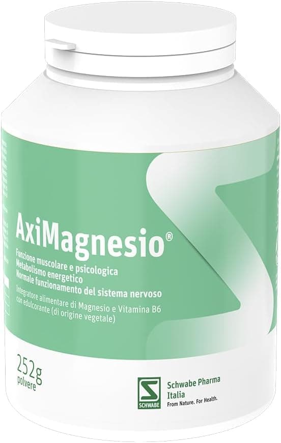 Aximagnesio 252 grammi, Integratore alimentare di magnesio ad alta biodisponibilità da 8 fonti di magnesio