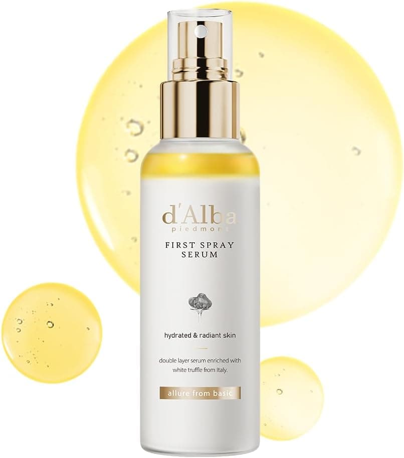 d'Alba Siero First Spray Serum al Tartufo Bianco Italiano, Skincare Cura della Pelle Vegana, Spray Viso Idratante e Illuminante per la Pelle Luminosa, Cura Coreana Completa Tutto in uno (100ml)