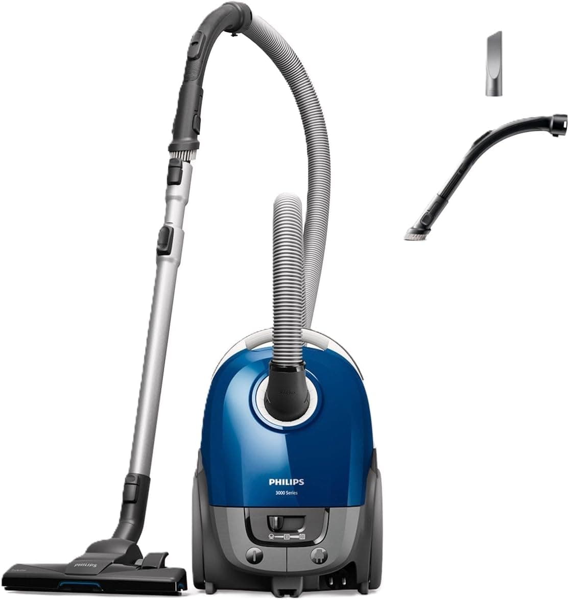 Philips Series 3000 Performer Compact Staubsauger mit Beutel – 900-W-Staubsauger mit Allergiefilter, 9 m Aktionsradius (XD3110/09)