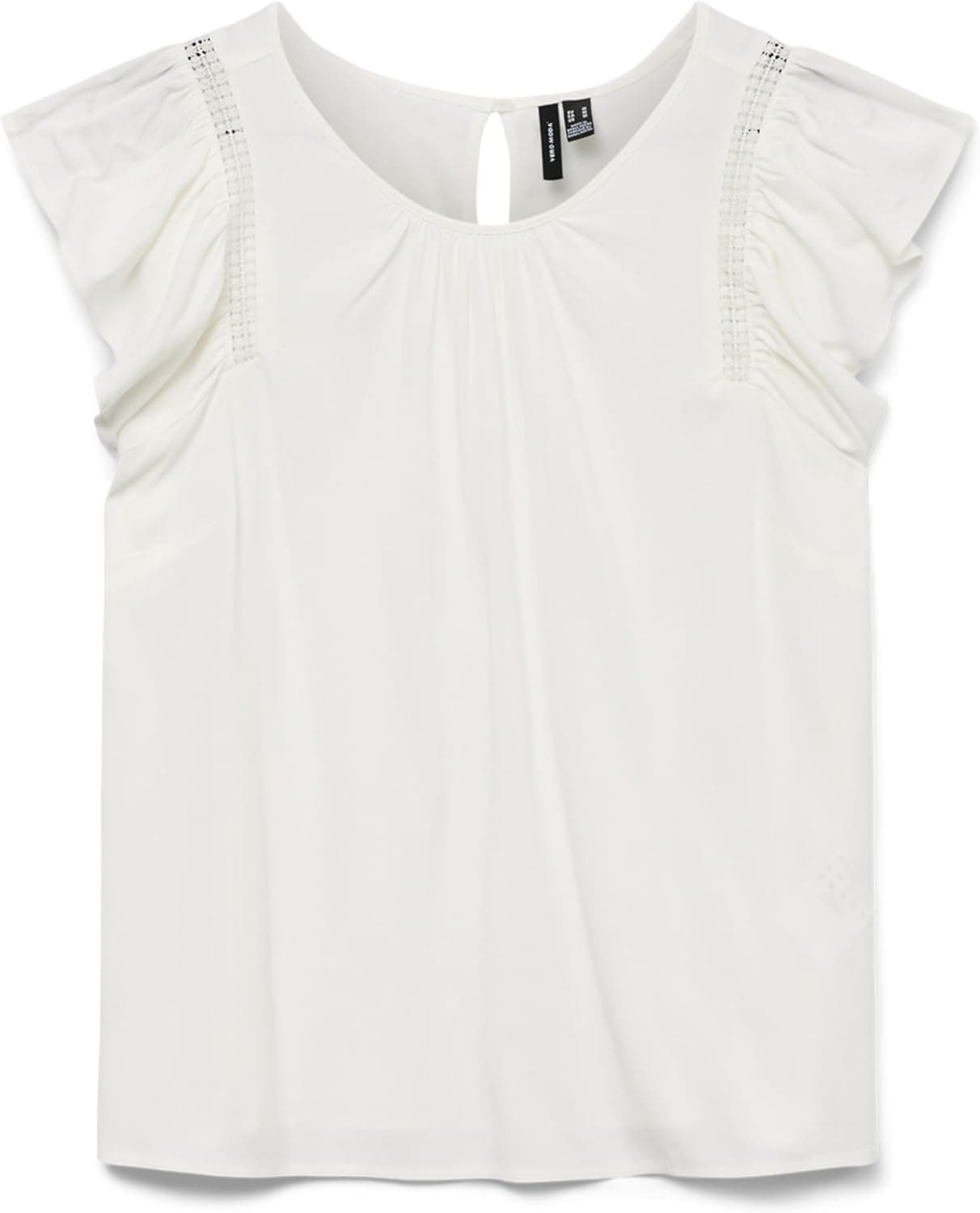 VERO MODA Vmbella SS Lace Top Wvn Ga Noos Vmbella SS Lace Top Wvn Ga Noos Donna (Pacco da 1)