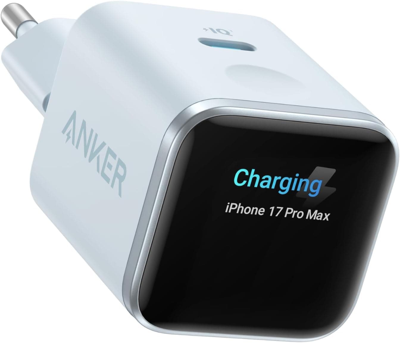 Anker Smart Ladegerät, Anker Nano 45W USB C Ladegerät mit Display und intelligenter Erkennung, integriertem Schonmodus, kompaktes GaN Schnellladegerät für iPhone 17/16/15 Serie, iPad, MacBook