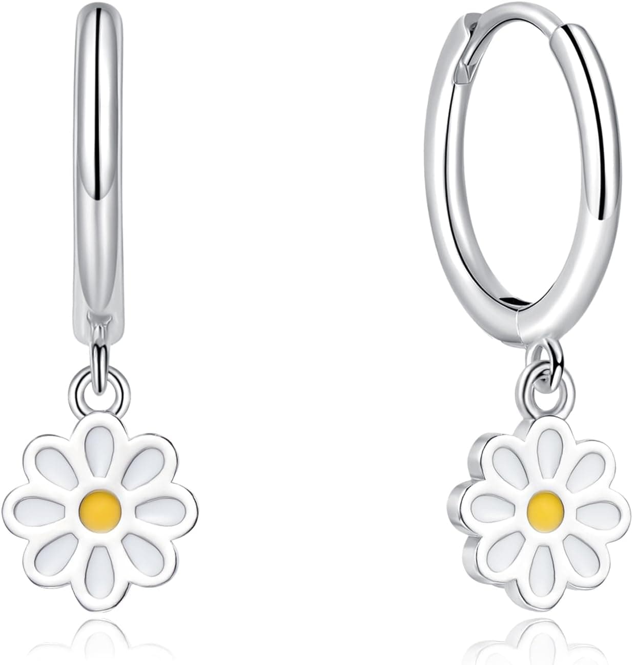 Ohrringe Silber 925 Hängend Damen, 925 Sterling Silber Creolen mit Anhänger, Hypoallergen Leichte Ohrringe Creolen Silber 925, Ohrringe Silber Schmuck Geschenke für Hochzeiten Geburtstag