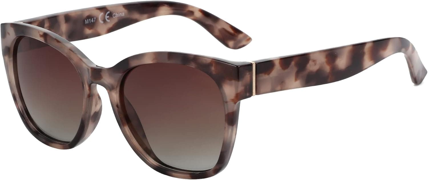 ZENOTTIC Cat Eye Polarised Sunglasses for Women - Oversized Sun Glasses UV400 Protection Retro Shades Designer Style