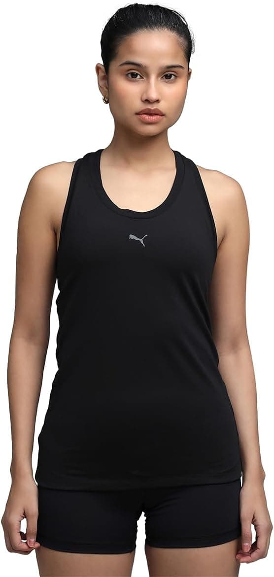 PUMA W CLOUDSPUN - Camiseta sin mangas con espalda cruzada Puma Negro