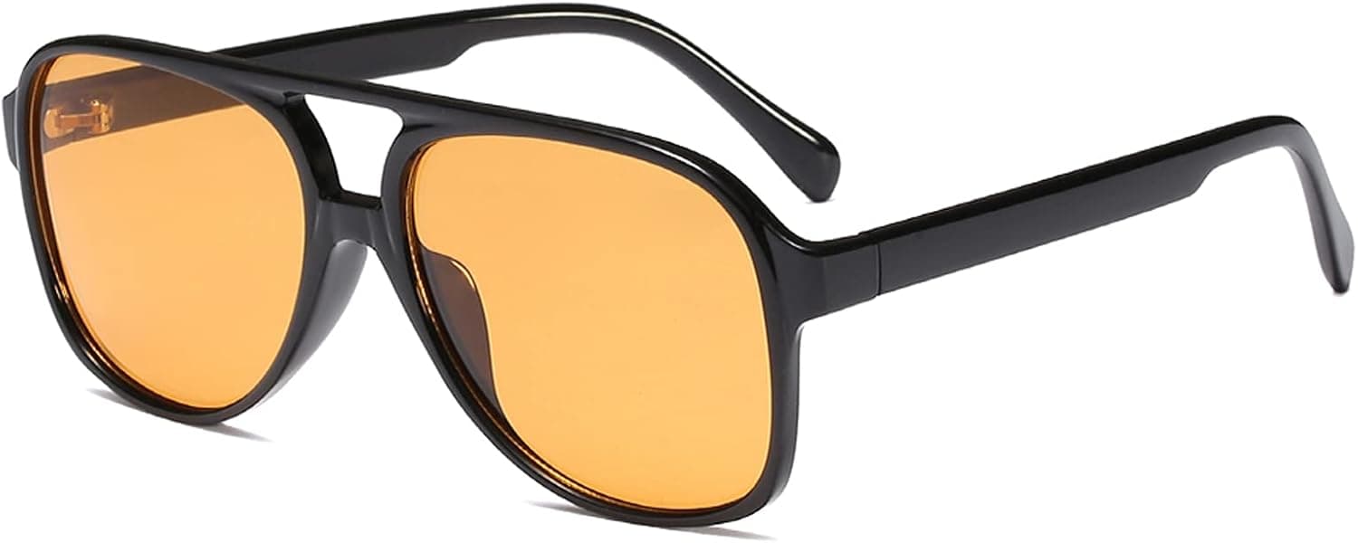 YDAOWKN Retro Aviator Sunglasses for Women Mens Large Frame Classic Vintage 70s Sun Glasses Aviators
