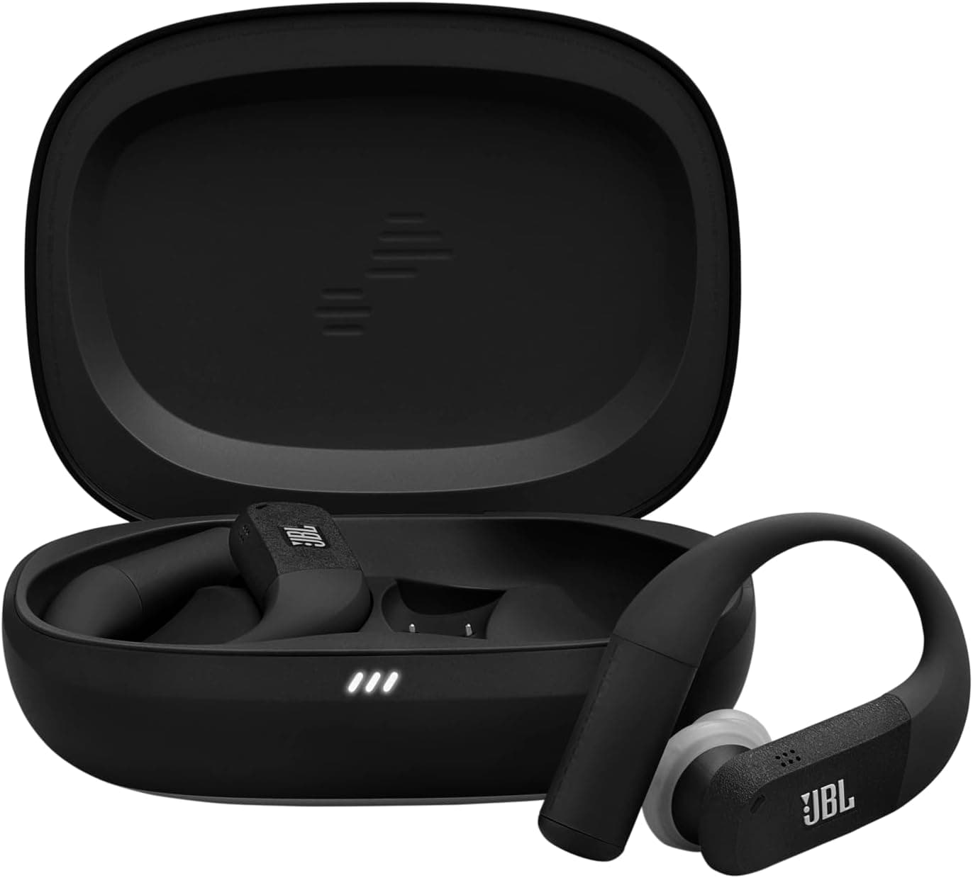 JBL Endurance Peak 4 In-Ear-True-Wireless-Sport-Kopfhörer mit Bluetooth und Noise Cancelling, 48 h Akkulaufzeit, TwistLock Secure Fit, IP68 Wasser-/Staubschutz, JBL Pure Bass Sound, Schwarz/Grau