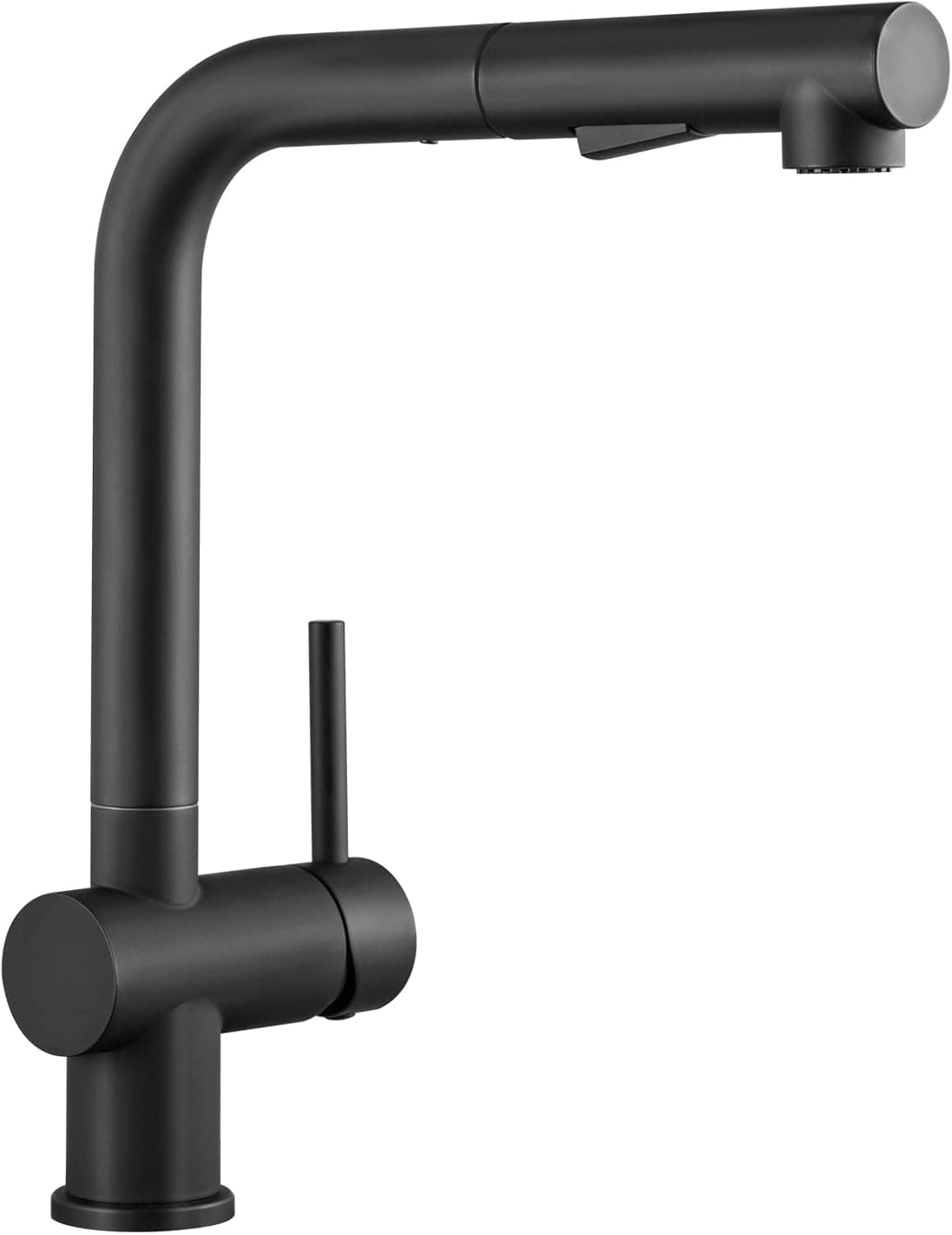 CECIPA Rubinetto Cucina Nero con 2 Getto, Miscelatore Cucina con Doccetta Estraibile, Rubinetto Lavello Cucina Nero Girevole a 360°, Miscelatore Lavello in Acciaio lnox (Nero)