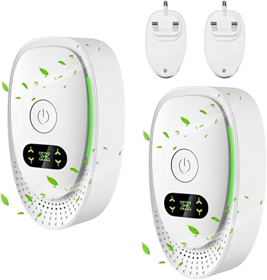 2 Pack Plug-In Negative Ion Air Purifier, Air Purifier for Bedroom Home, Portable Quiet Ioniser, Quiet Odour Remover for Bedroom, Home, Pets, Kitchen, Toilets, Office