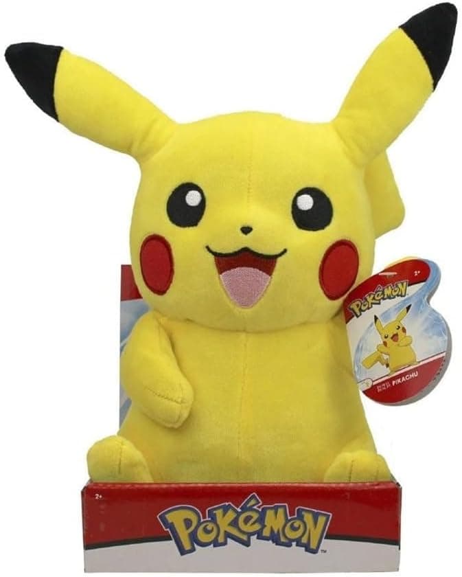 Pokémon Pokemon Peluche 30 cm Pikachu - Giallo/rosso - Peluche ufficiale per bambini di 2+ anni