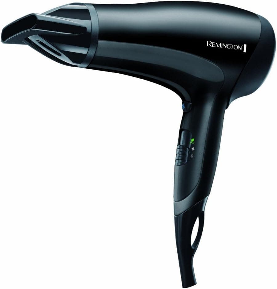 Remington Haartrockner Ionen [leicht & kompakt] Power Dry (2000 W, kompaktes Design, Stylingdüse, 3 Heiz- & 2 separate Gebläsestufen, Abkühlstufe, Eco-Einstellung) D3010