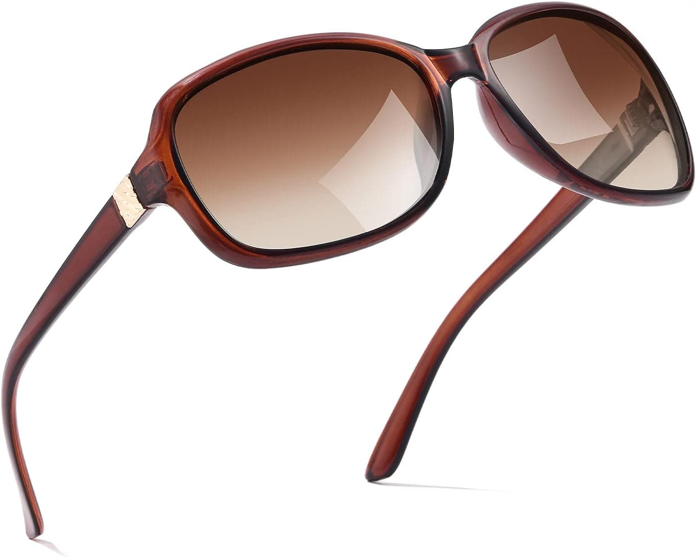 SIPHEW Oversized Polarised Sunglasses Women, Classic Oval UV400 Sun Glasses for Driving & Daily Outdoor