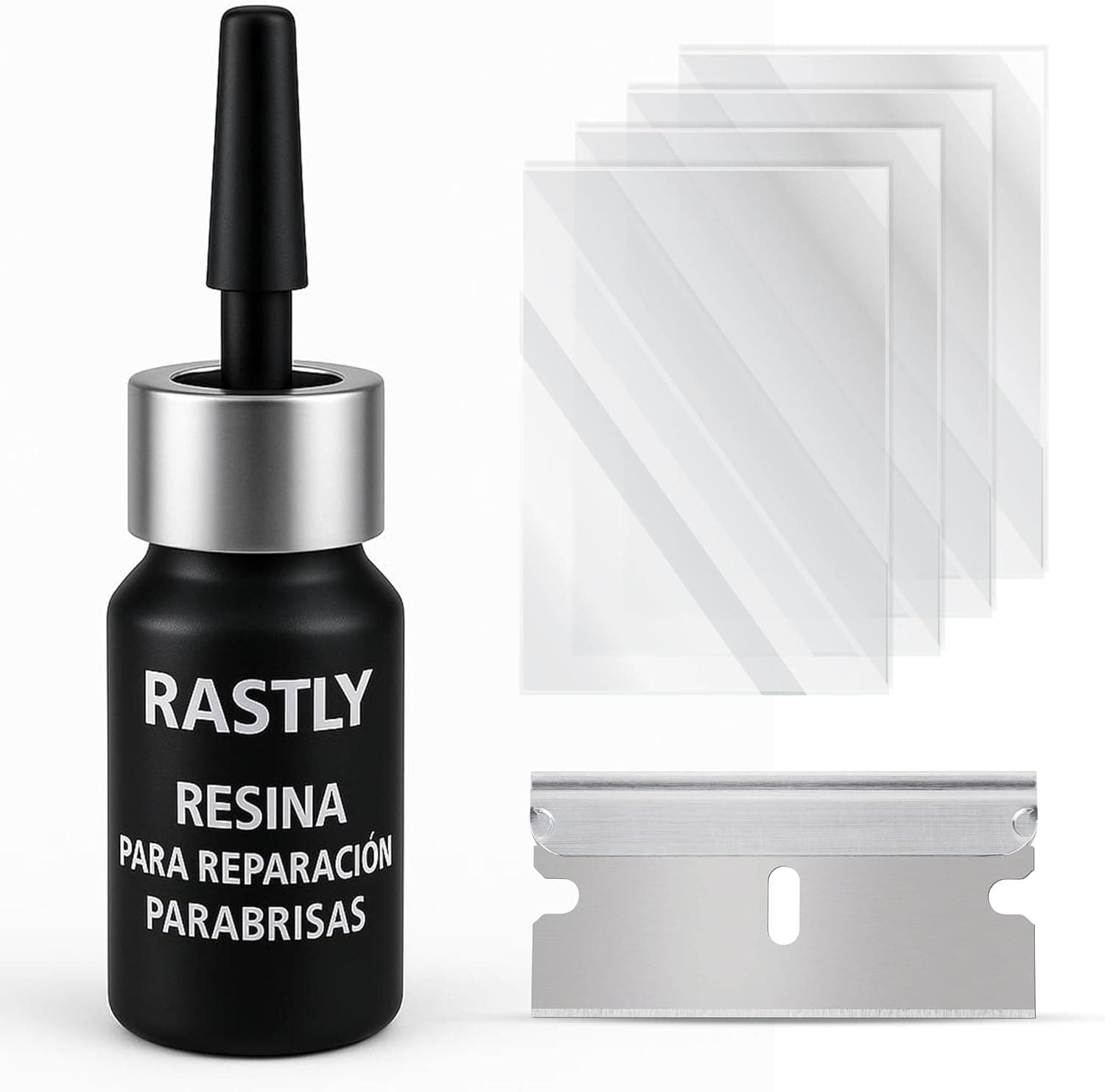 Kit Reparador de Cristales para Coche - Solución Profesional para Reparar Arañazos, Lunas Rotas y Vidrio de Automóvil, Cristal Líquido y Cracked Magic Glass Repair Kit