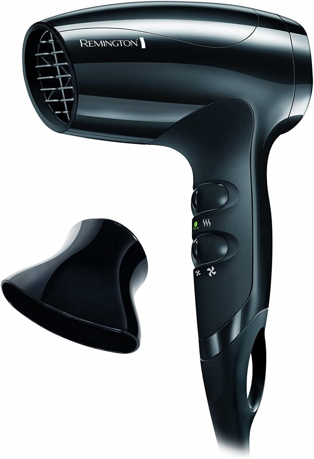 Remington Haartrockner [extrem klein] Compact (1800 Watt, sehr kompaktes Design & praktische Größe - ideal für unterwegs, inkl. Stylingdüse, 3 Heiz- & 2 separate Gebläsestufen, Eco Einstellung) D5000