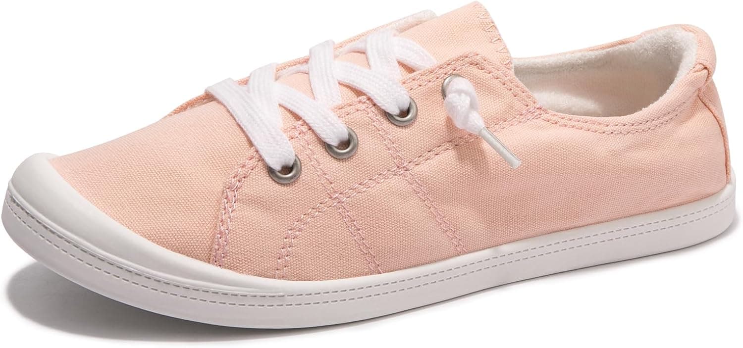 Women's Slip On Canvas Sneaker Low Top Casual Walking Shoes Classic Comfort Flat Fashion Sneakers