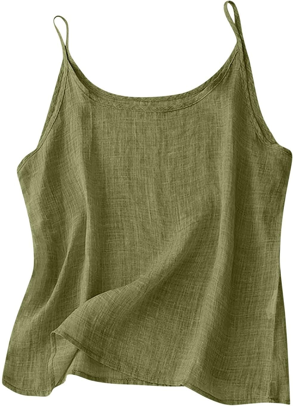 Débardeur Sport Femme Coton en Soie Débardeur Grande Taille Camisole Large Caraco à Bretelles Minces Chemisier Tendance Hauts Imprimé Gilets Tendance Chemisier Large Tops Soyeuse Streewear