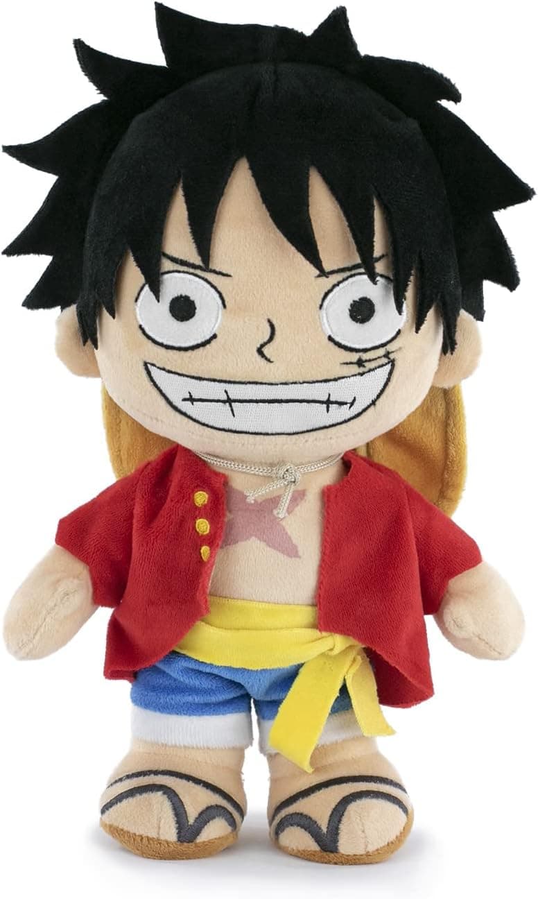 One Piece - Peluche dei Personaggi di One Piece - 28cm - Luffy, Sanji, Roronoa Zoro - Qualità Super Soft (Luffy)