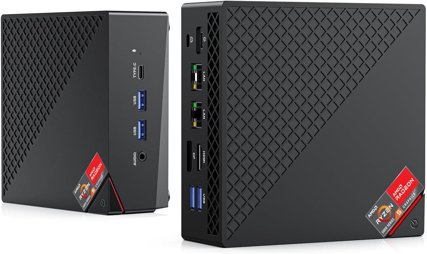 ACEMAGICIAN AM06Pro Mini PC, AMD Ryzen 5 7430U (6C/12T, Bis zu 4.3Ghz),16GB DDR4 512GB M.2 SSD Micro PC mit Windows 11 Pro | 4K Triple Display | Type-C | Dual Ethernet | WiFi 6 | BT 5.2