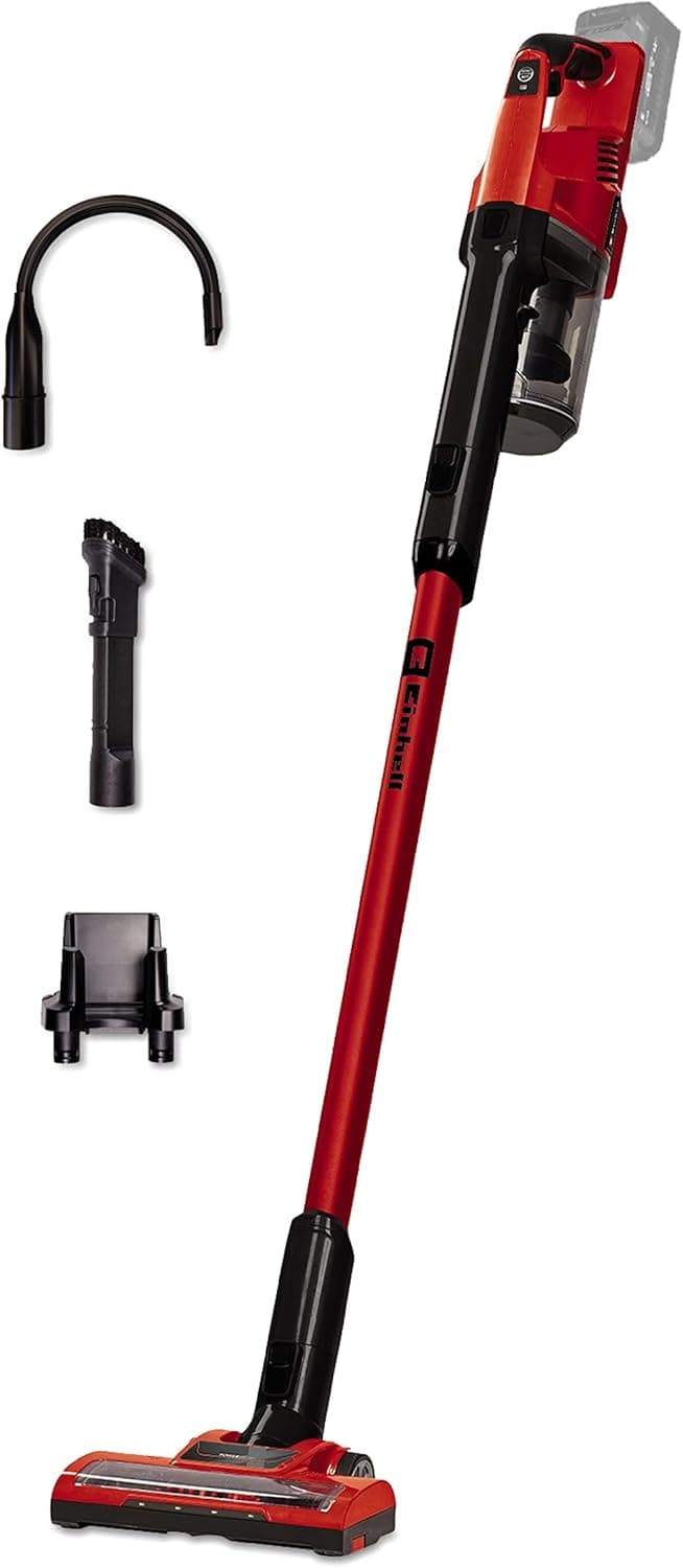 Aspirapolvere con manico a batteria TE-SV 18 Li-Solo Power X-Change di Einhell (ioni di litio, 18 V, senza sacchetto, serbatoio da 0,6 l, tecnologia a ciclone, sistema di filtraggio a 3 livelli)