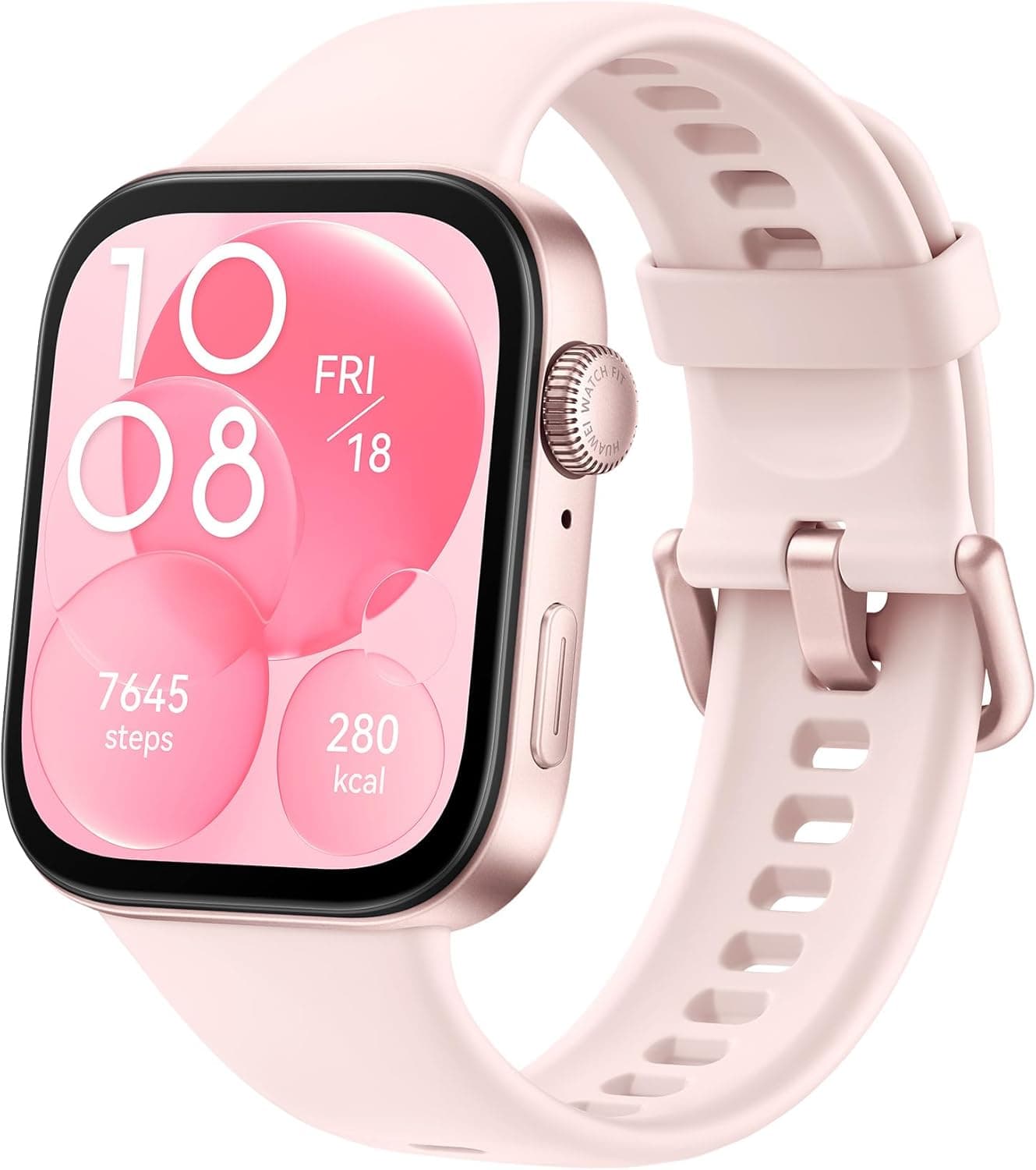 Huawei Watch FIT 3, Pantalla AMOLED de 1.82 Pulgadas, Diseño Ultrafino, Llamadas por Bluetooth, hasta 10 días de batería, Compatible con Android & iOS, Rosa