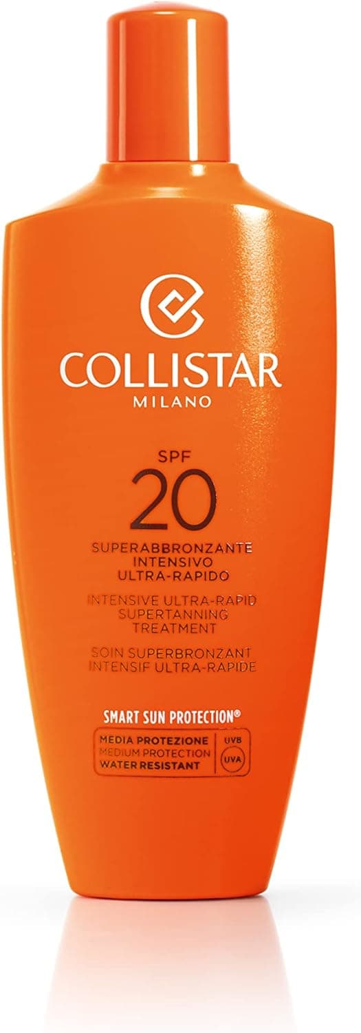 Collistar Superabbronzante Intensivo Ultra Rapido Protezione 20, Crema Viso e Corpo Acceleratrice di Abbronzatura, con Vitamina E e Oli Vegetali, per Tutti i Tipi di Pelle, 200 ml