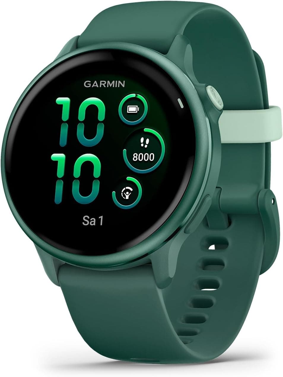 Garmin vívoactive 6, 42mm GPS smartwatch, AMOLED touchscreen, all-day health monitoring, personalised fitness features, advanced sleep coaching, Music, up to 11 days battery life, Jasper Green