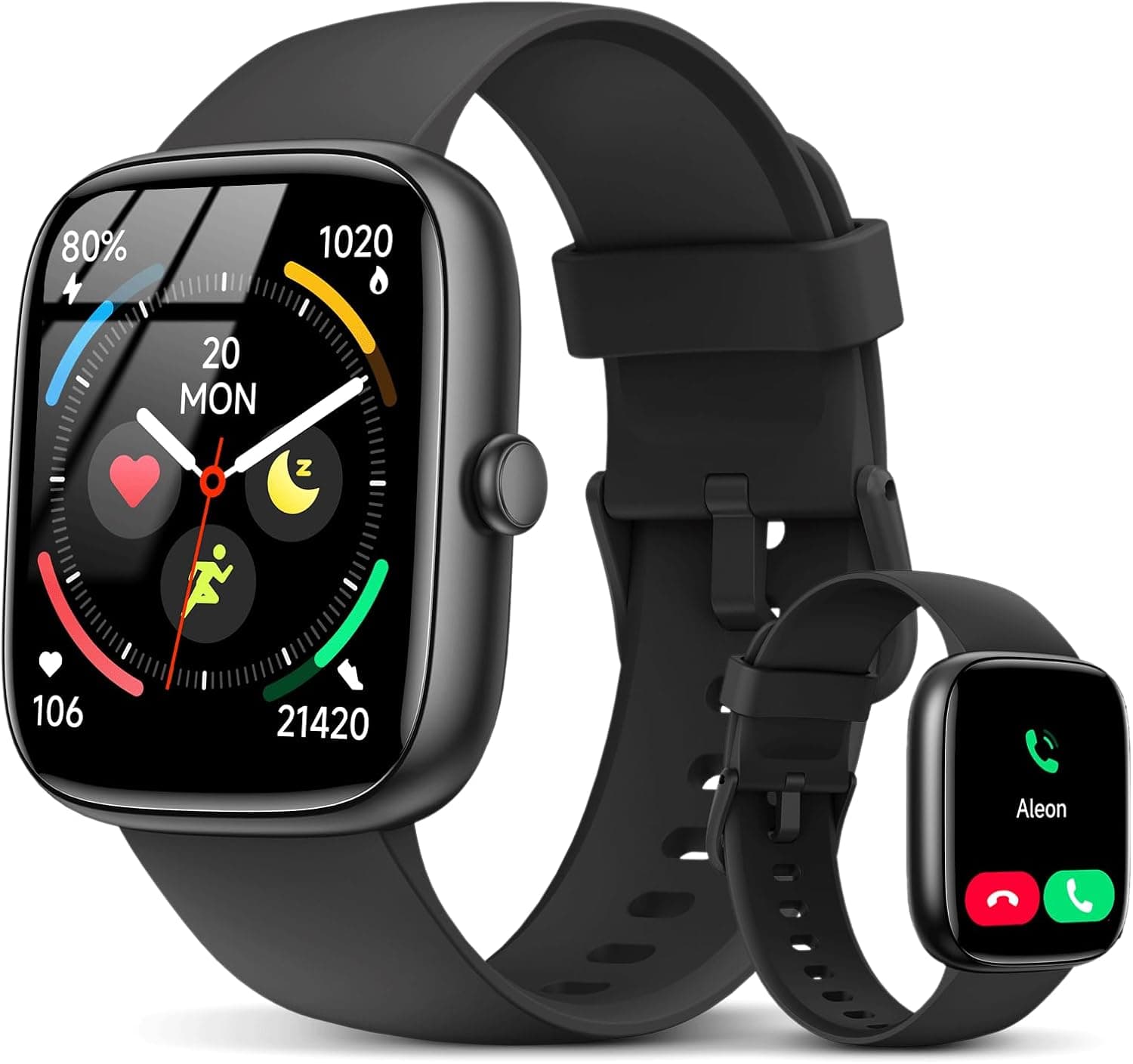 Smart Watch for Men Women, 1.83" HD Fitness Watch with Bluetooth Calling, New Activity Tracker with Heart Rate/Sleep Monitor/Stress, 110+ Sports Modes, IP68 Waterproof Smartwatches for Android iOS