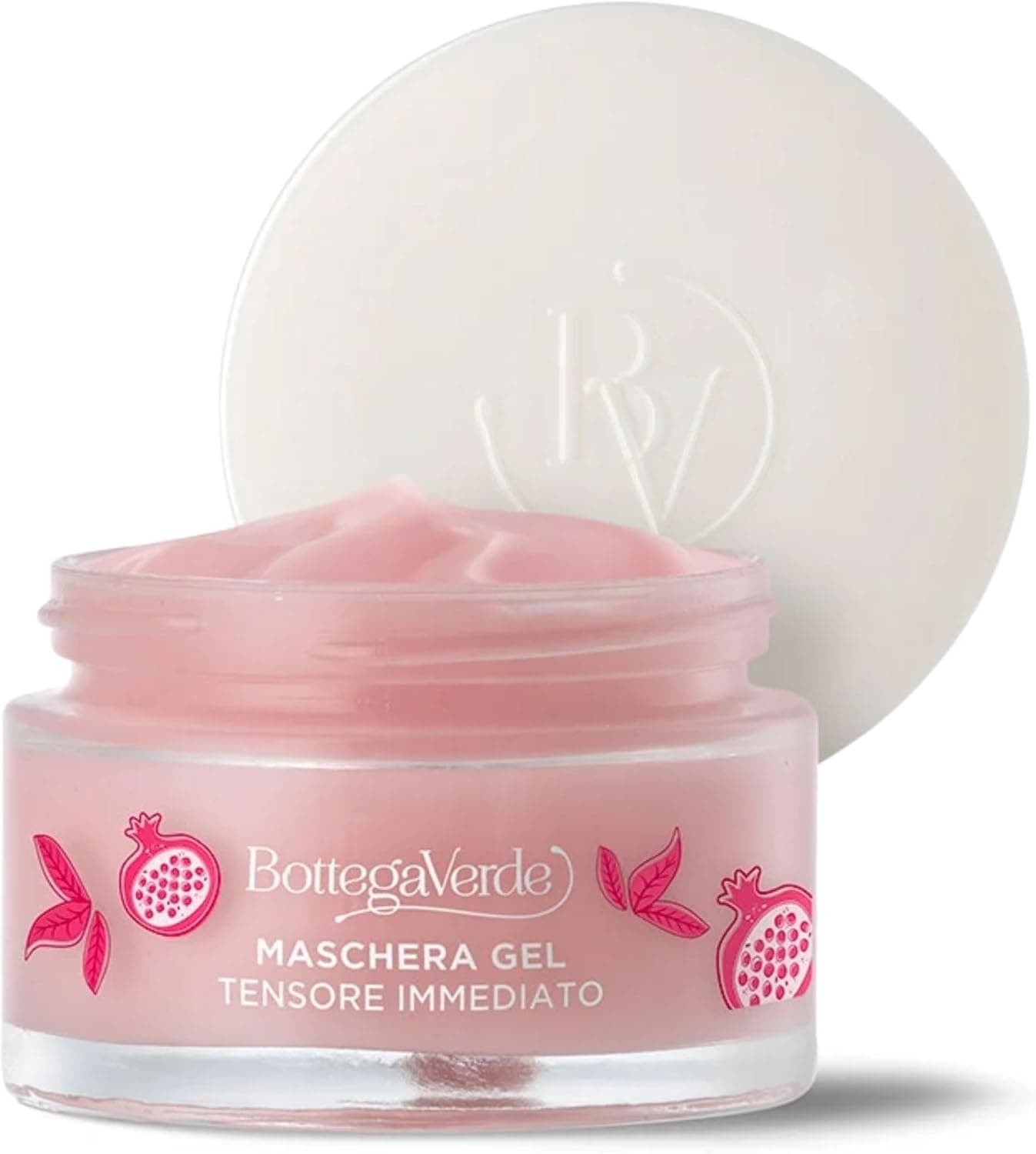 Bottega Verde - Estratti di bellezza - Maschera gel - con acqua di Melograno da economia circolare e The rosso (50 ml) - tensore immediato