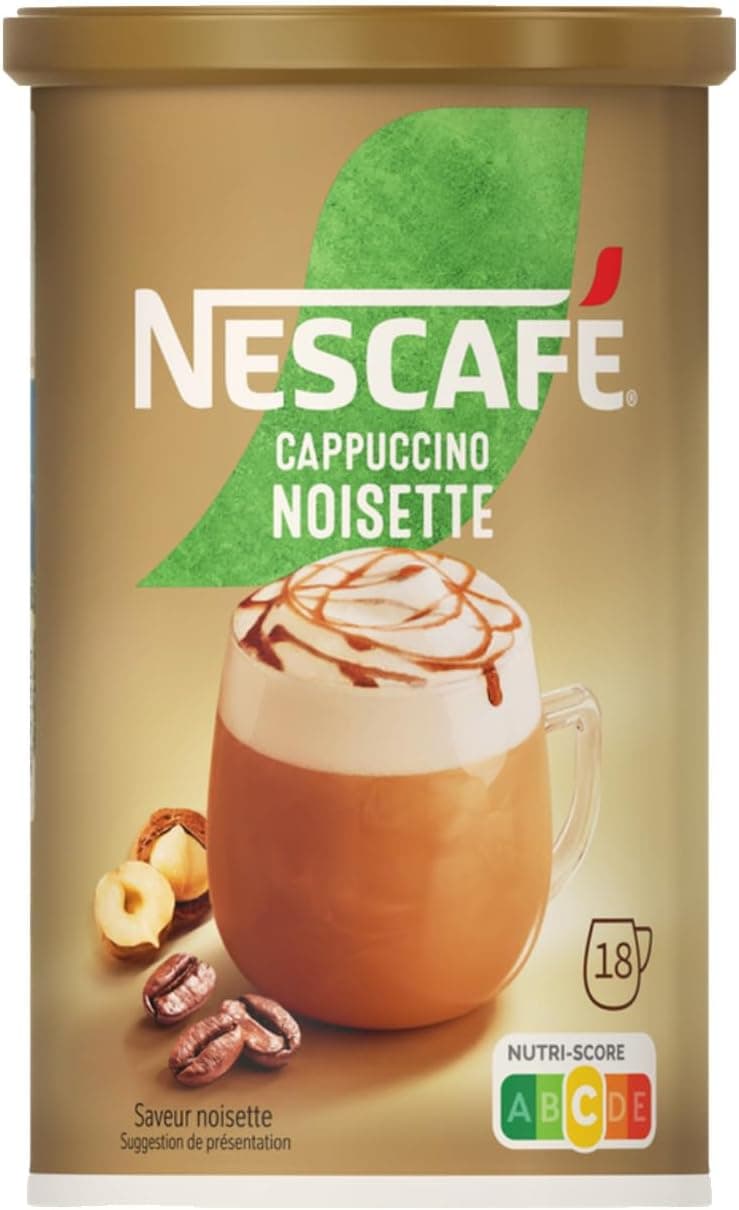 NESCAFÉ® Cappuccino Noisette - Café Soluble Instantané - Mousse Onctueuse- Boîte De 270 g