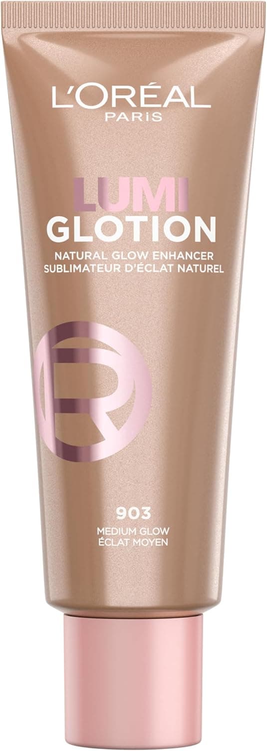 L'Oréal Paris Multi-Use Glow Enhancer, 24h Hydration with Shea Butter and Glycerin, for Face and Body, Paradise Lumi Glotion, Shade 903: Medium Glow, 40 ml