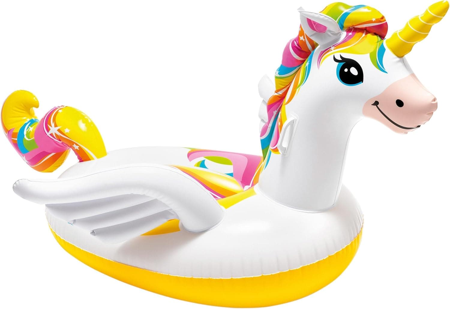Intex 57561NP - Aufblasbares Reittier Einhorn, Vinyl, Mehrfarbig, 2.26 m x 1.73 m