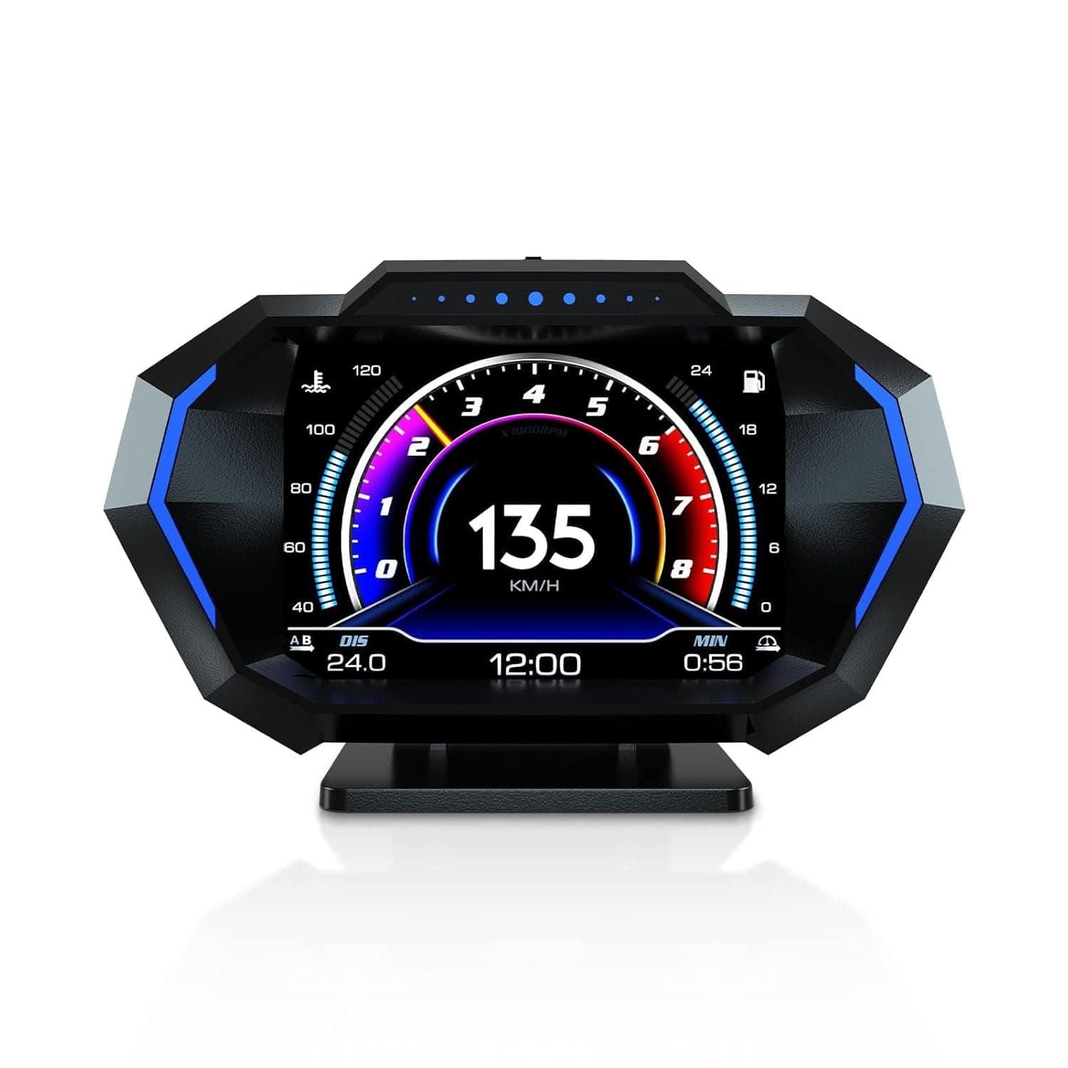 Affichage tête haute, OBD2 + GPS + mode compteur de pente - Affichage multilingue - Unités de compteur de vitesse modifiables en MPH et KM/H pour toutes les voitures