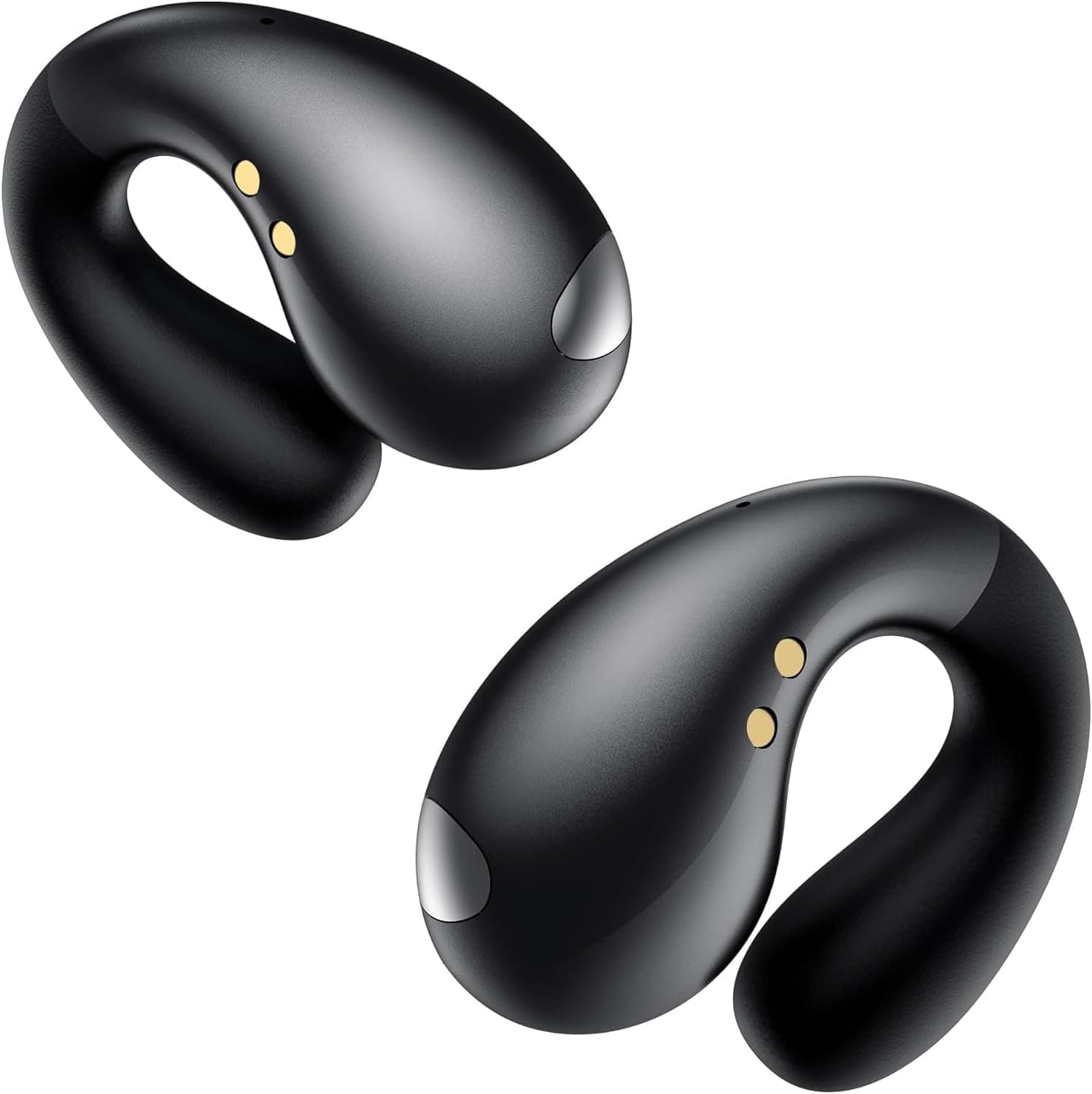 Cuffie Bluetooth 6.1 - Sports Wireless Auricolari Clip Orecchio Elegante Auricolari ad Alte Prestazioni per Gli Amanti Degli Sport All'aperto con Caso di Ricarica,USB-C, IPX7 - Carbonio Nero