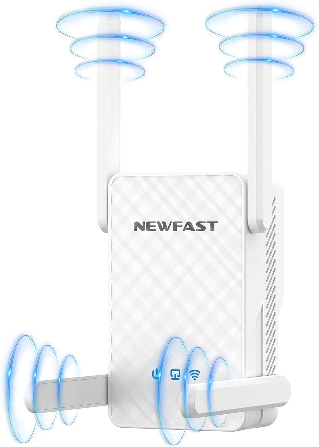 NEWFAST 3000Mbps Ripetitore WiFi Potente per Casa, WiFi6 WiFi Extender Dual Band 2.4G/5GHz con 4 * 5dBi Antenne, Porta Gigabit Ethernet, WPS Funzione, Supporta Modalità Ripetitore/Router/AP