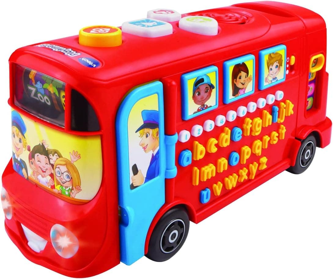 VTech Playtime Bus with Phonics, Educational Toy for Children with Letters, Phonics & the Alphabet, Over 100 Interactive Curriculum Questions, Kids Learning Toy for 2, 3, 4+ Years, English Version