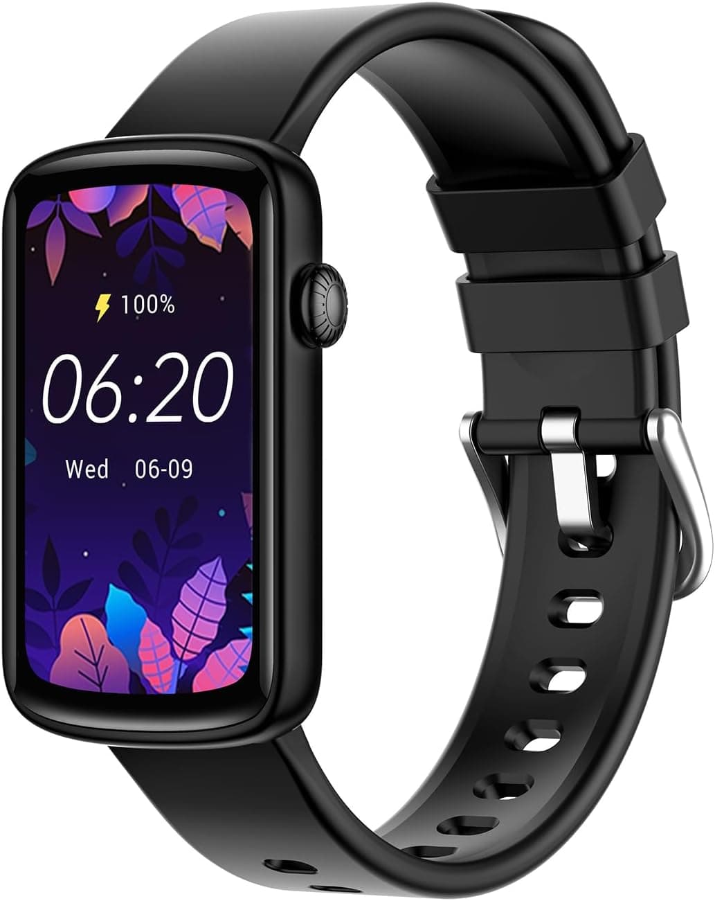 Reloj Inteligente para Mujer con Oxímetro, IP68 Impermeable, DIY Esfera, Monitor Sueño, Podómetro, Pulsómetro, Smartwatch para Android iOS (Negro)