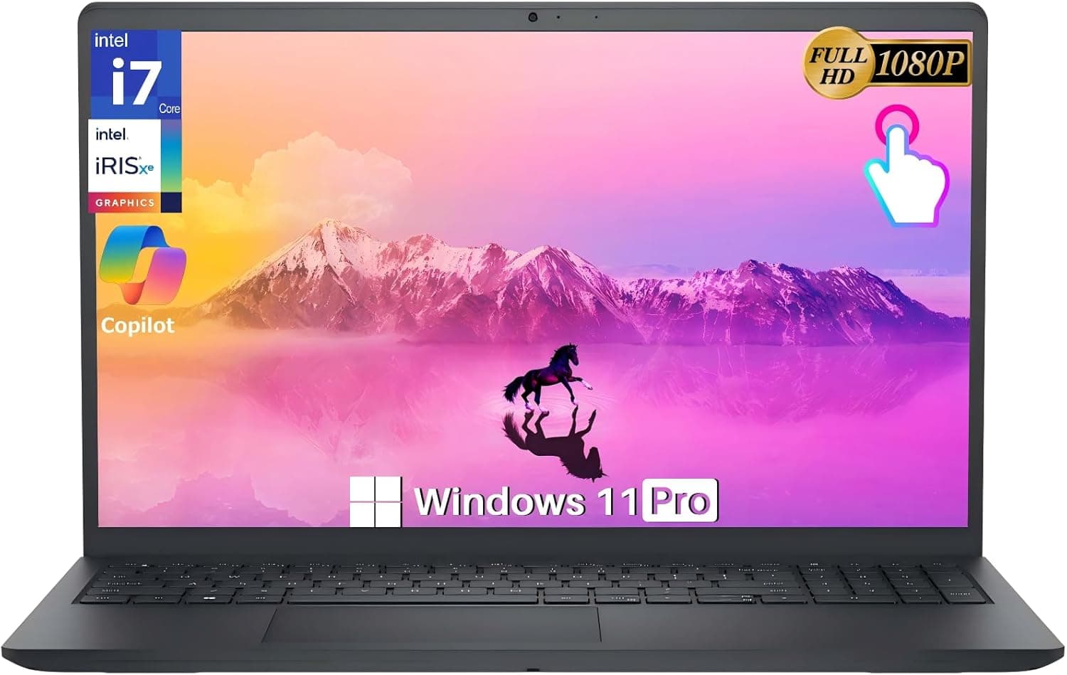 Dell Inspiron 15 Touchscreen Business Laptop – Intel 13th Gen Core i7 1355U (10 Cores, Up to 5.0GHz), 16 GB RAM, 1 TB SSD, 15.6" FHD Anti-Glare IPS Touch Display, Wi-Fi 6, Copilot AI, Windows 11 Pro