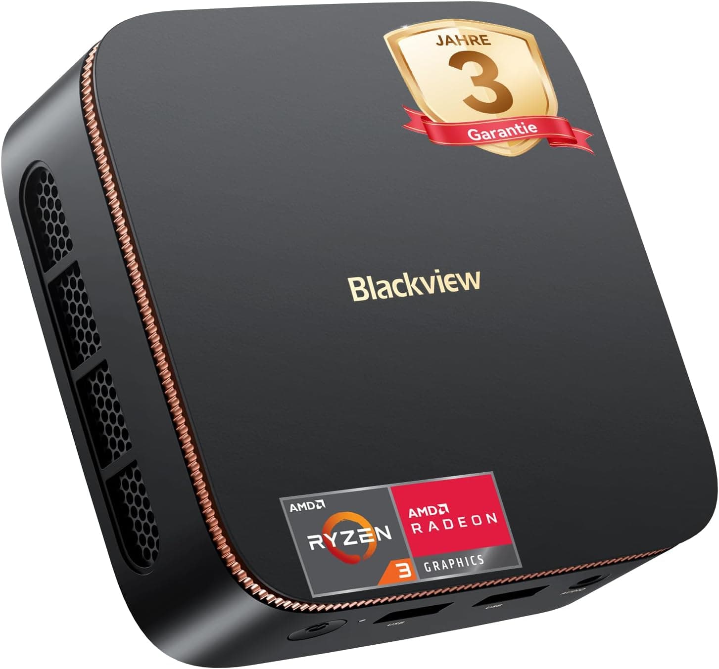 Blackview MP20 Mini PC AMD Ryzen 3300U(übertrifft N95/N150/N100) Win11 Pro, 16GB RAM 512GB Micro Desktop Computer, 4K@60Hz UHD, USB 3.2+DP+HDMI+Gigabit Ethernet Für Business/Heimkino-3 Jahre Garantie
