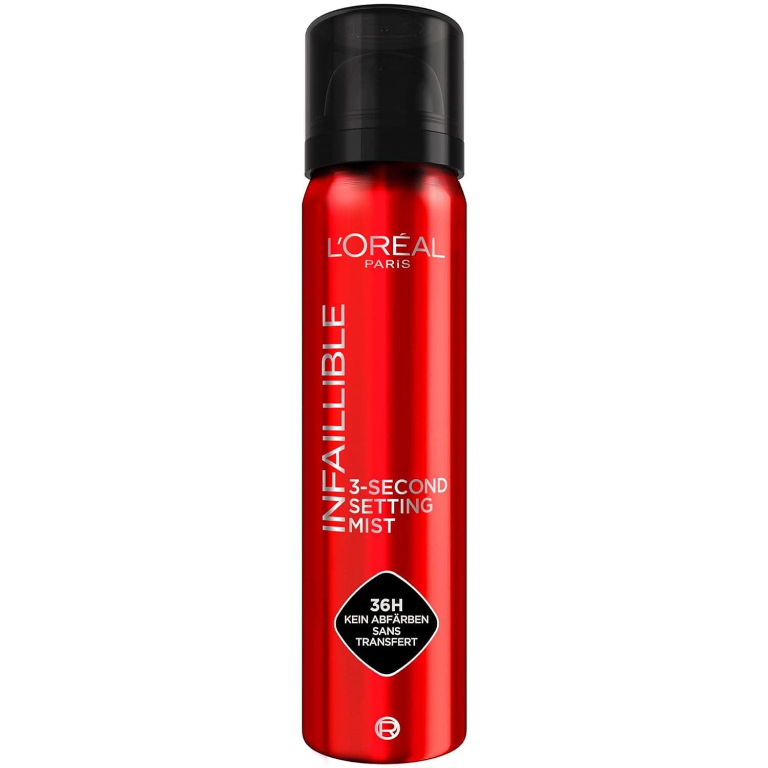 L'Oréal Paris Setting Spray zum Fixieren von Make up, Transferfest in 3 Sekunden, Fixier-Spray für bis zu 36 Stunden Halt, Infaillible 3-Second Setting Mist, 1 x 75 ml