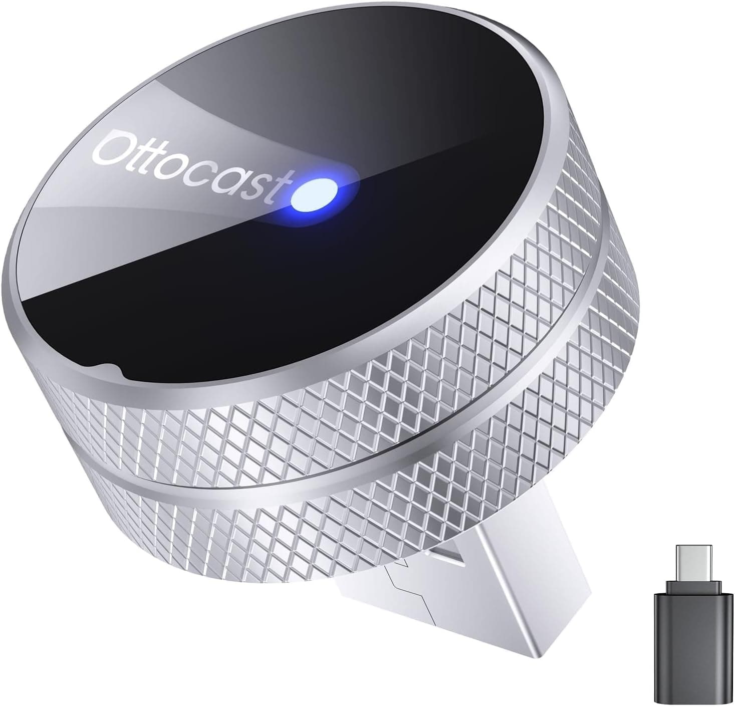 OTTOCAST Mini Tube 2026 Adattatore CarPlay Android Auto Wireless per iOS 10+/Android 11+, Compatibile con 99% Veicoli dal 2016, Connessione Rapida 5-8s, USB-A/C, OTA (Esclusi BMW/Tesla)