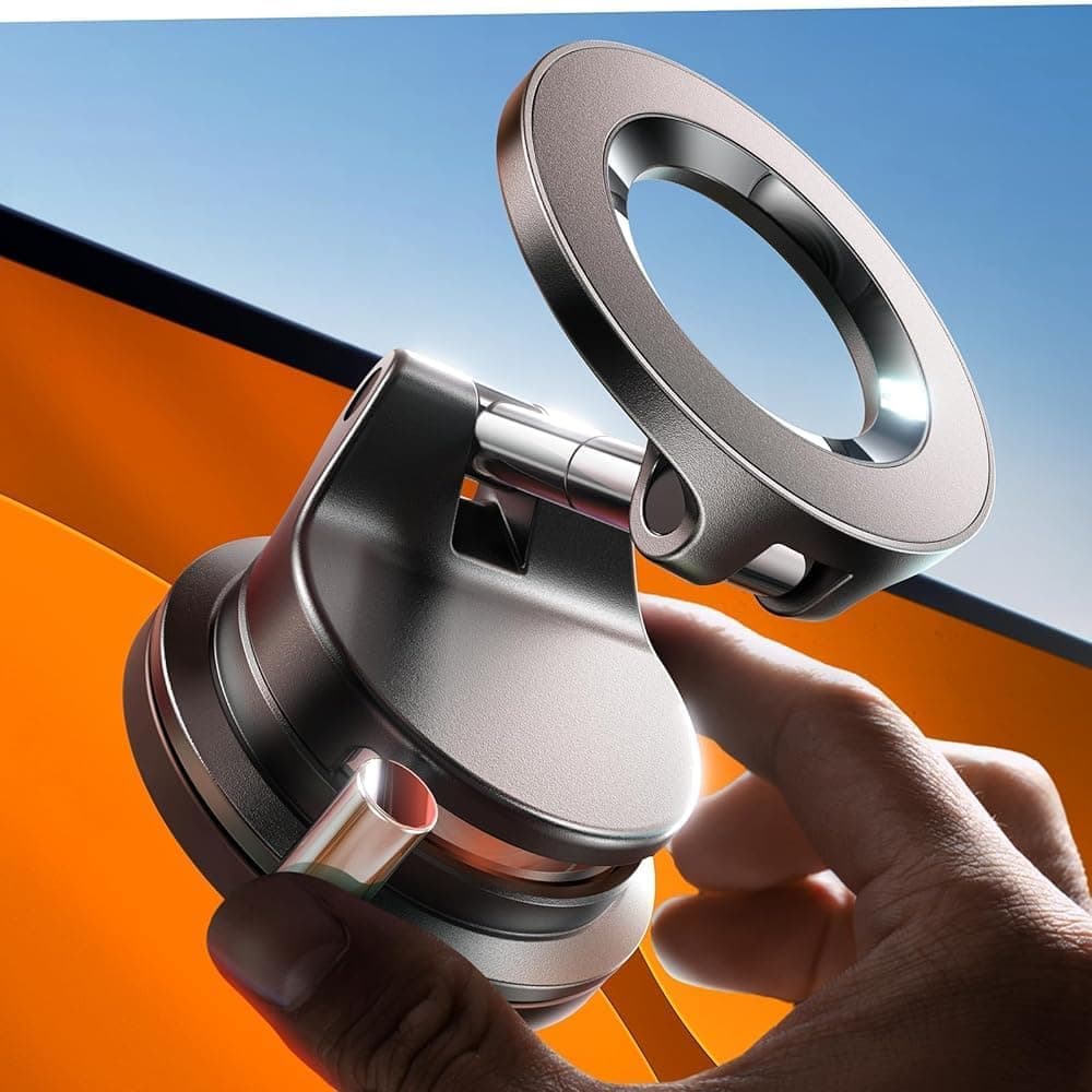 LISEN Snapmount Handyhalterung Auto für Magsafe - [24x N55 Magnet] für Magsafe Autohalterung mit Vakumm Saugnapf, Magnetische Handy Halterung Auto Magnethalterung für iPhone 17 Pro Max 16 15 14 13