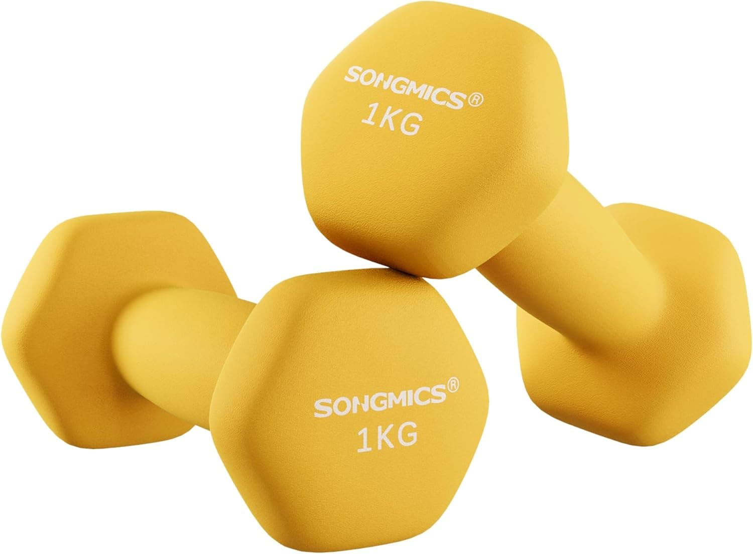 SONGMICS 2 Stück Hexagon Hanteln mit Neoprenbeschichtung für Krafttraining, Fitness, Zuhause
