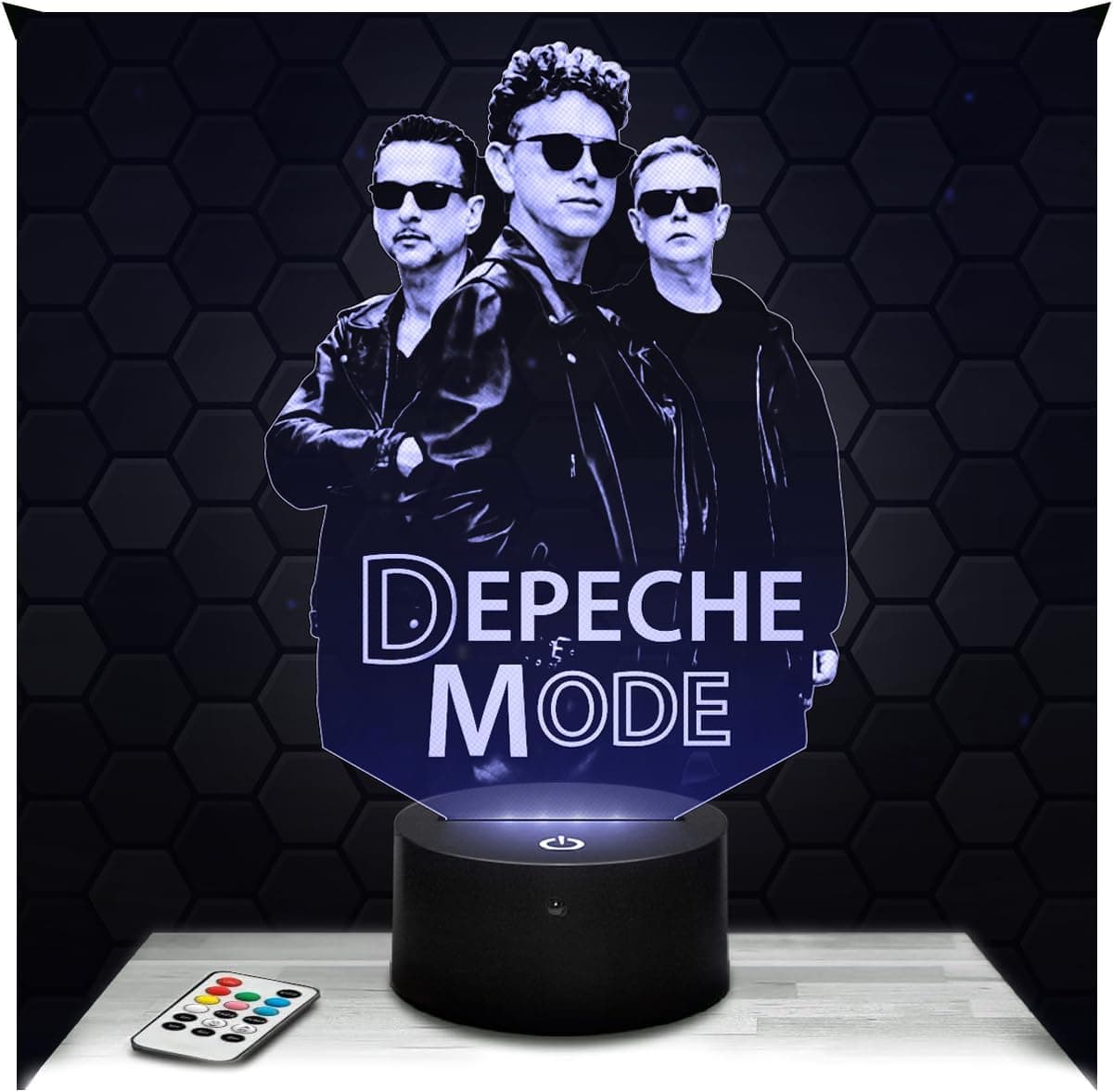 Lampephoto.fr - D. Mode Elektro-Rockgruppe 3D Lampe Taktile Touch Nachtlicht 3d Led Illusion, Geschenkidee zu Weihnachten oder Geburtstag für Männer und Frauen, Dekofürs Schlafzimmer TOP