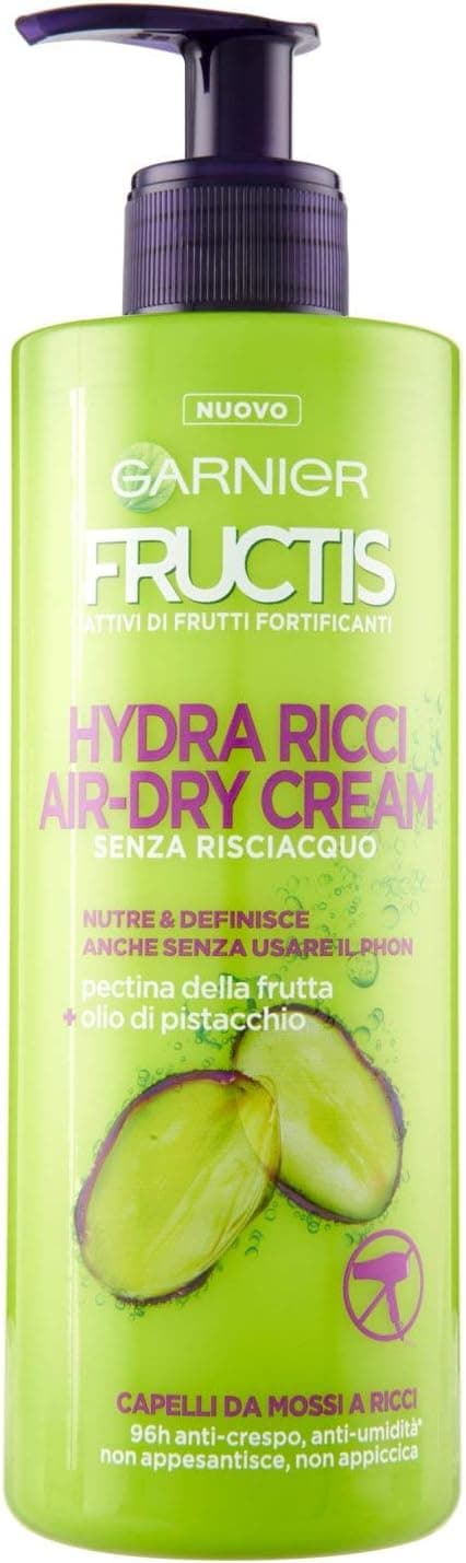 Garnier Fructis Trattamento Definizione Senza Risciacquo, Per Capelli da Mossi a Ricci, Anti-Crespo, Per una Chioma Morbida e Luminosa, Hydra Ricci, 400 ml