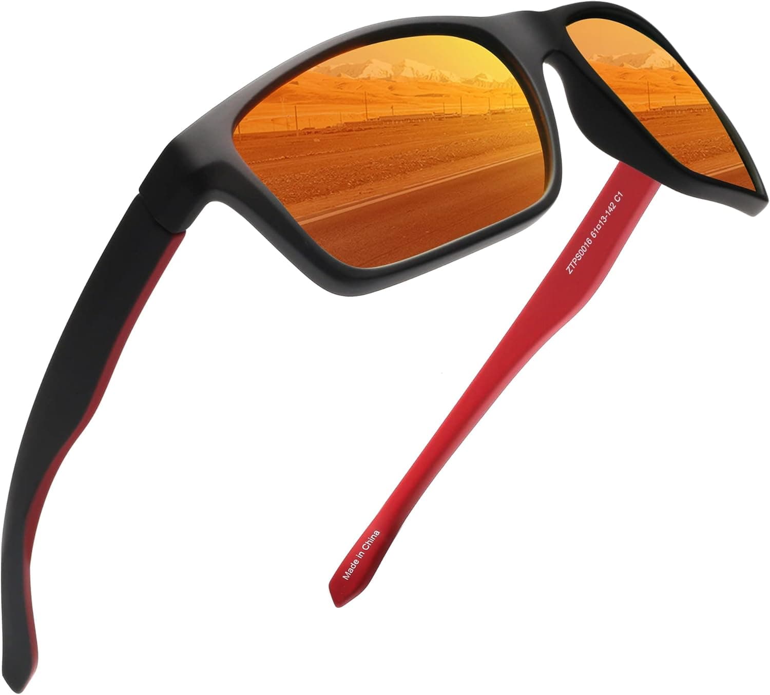 Jim Halo Polarized Sunglasses for Men Women Wrap Around Sport Sun Glasses for Cycling Fishing Driving