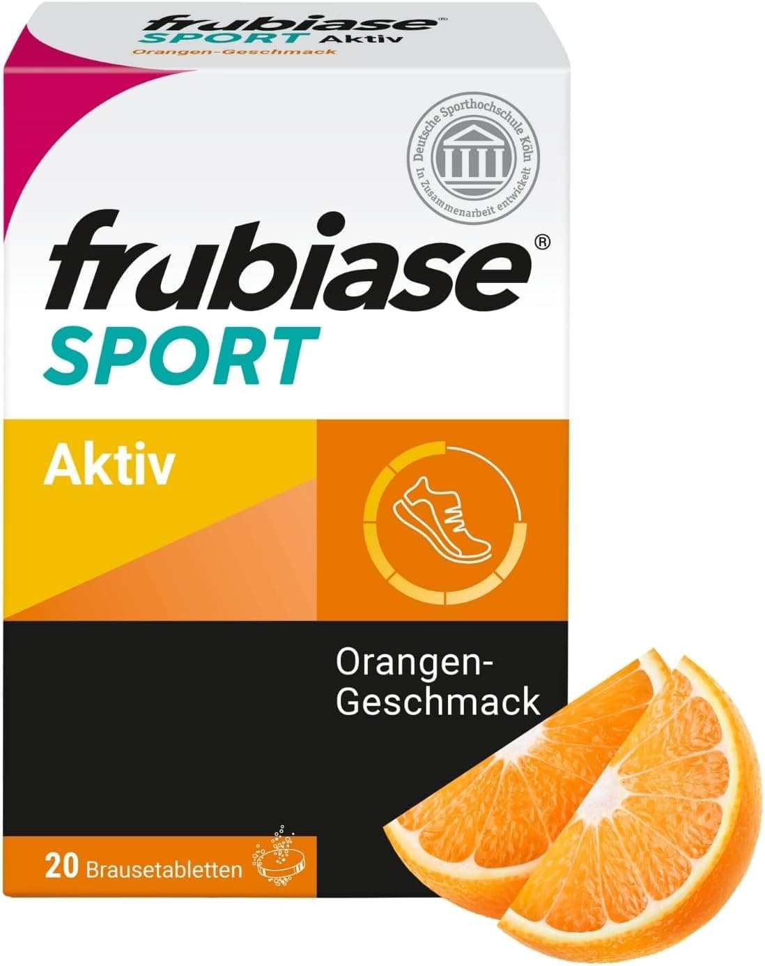 frubiase SPORT Orange - Isotonisches Sportgetränk - Elektrolyte, hochdosierte Mineralstoffe, Multivitamine, Spurenelemente- zur Unterstützung der Leistungsfähigkeit & Regeneration-20 Brausetabletten