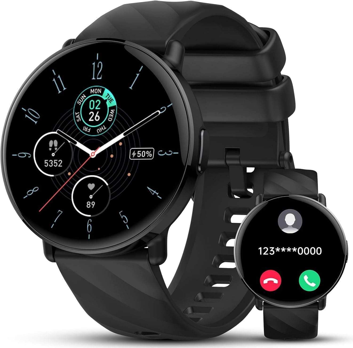 Smartwatch Damen Herren mit ChatGPT KI-Assistent, 1,39" HD Touch Fitnessuhr mit Telefonfunktion, 112+ Sportmodi Fitness Tracker Pulsmesser Schlafmonitor Schrittzähler, IP68 Sportuhr für Android iOS