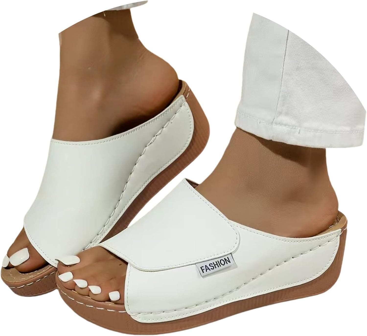 Ciabatte Donna Estive Ortopediche pelle Anatomiche Sandali Pantofole Zeppa Comode da Casa Eleganti Leggere Ciabatte per Fascite Plantare Moda Aperta Antiscivolo Arch Support Sandalo Spiaggia Mare 2025